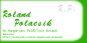 roland polacsik business card